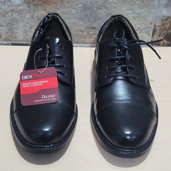 Dexter Mens Dress Shoes Size Archer Captoe Oxford Lace Comfortable Black - Picture 3 of 12
